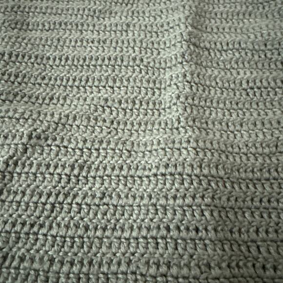 zara crochet crop top in green with pink trim size medium - Picture 7 of 10